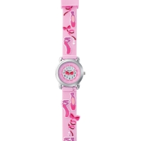 Montre enfant Danse boîtier métal et bracelet caoutchouc rose, mvt PC21