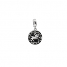 Pampille en argent 925/1000 rhodié - Signe du Zodiaque Bélier