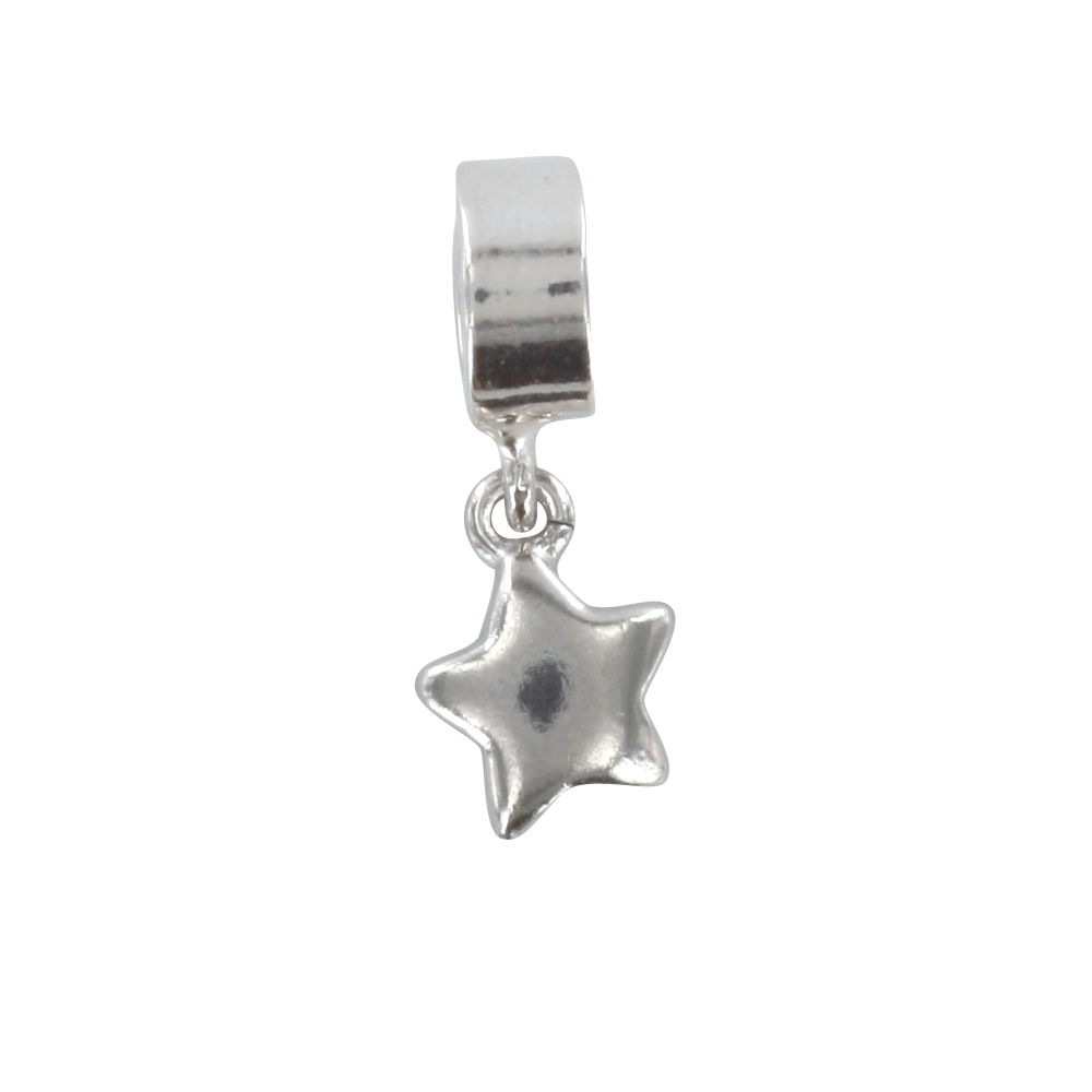 Pampille Porte-Bonheur en argent 925/1000 rhodié - L'Étoile