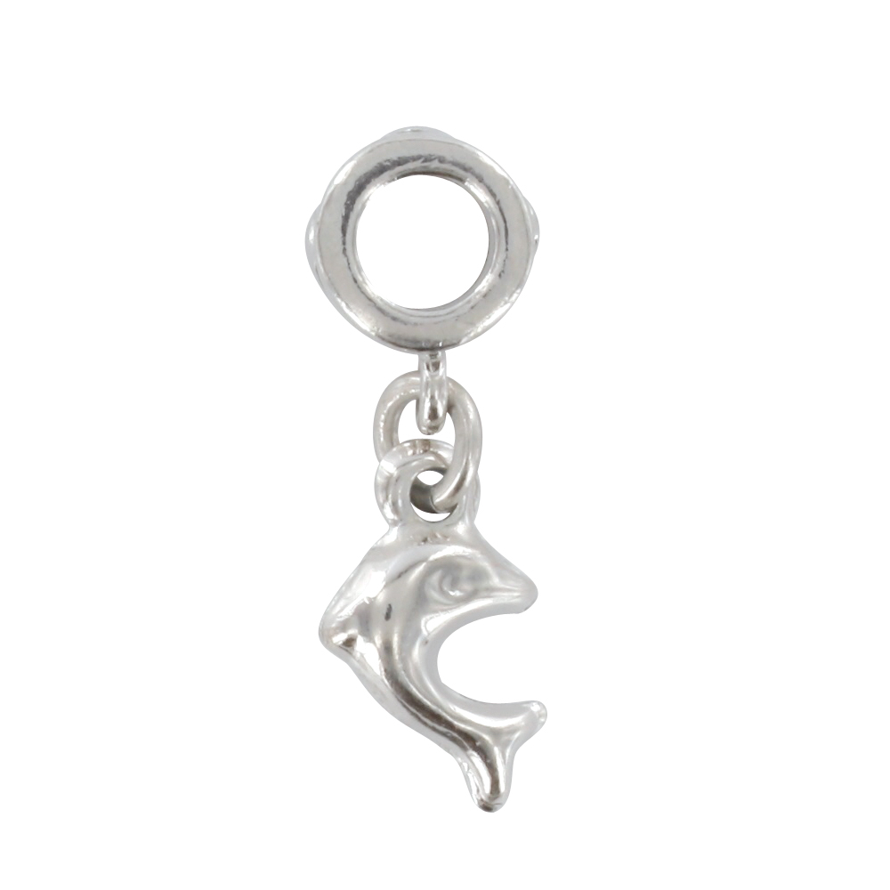 Pampille Porte-Bonheur en argent 925/1000 rhodié - Le Dauphin