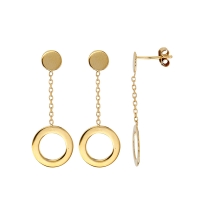 Pendants avec 1 cercle en plaqué or
