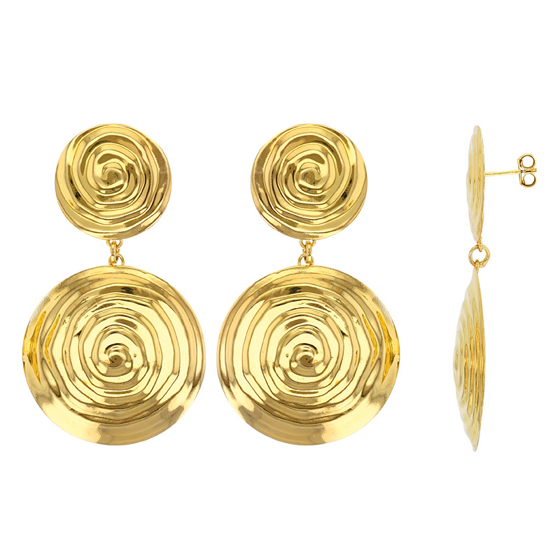 Pendants avec motif spirale en argent 925/1000 doré