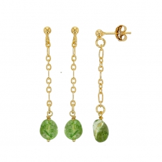 Pendants avec péridot en argent 925/1000 doré