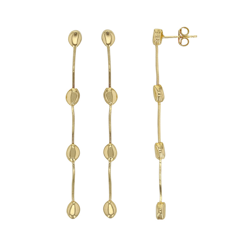 Pendants cailloux en argent 925/1000 doré