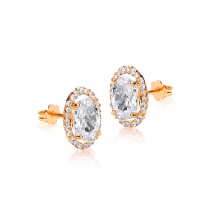 Pendants serti d’un oxyde taille poire, Or 375/1000