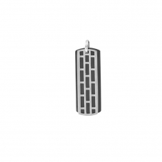 Pendentif acier et noir