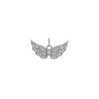 Pendentif ailes avec oxydes, argent 925/1000 rhodié