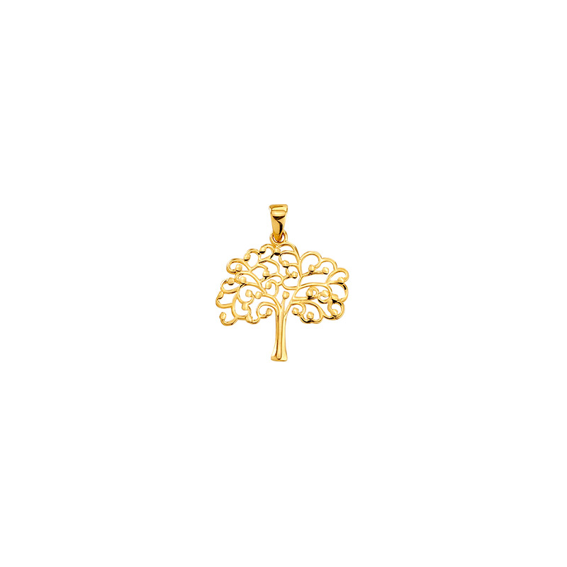 Pendentif ajouré en Or 375/1000 motif arbre de vie