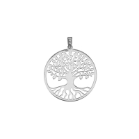 Pendentif arbre de vie en argent 925/1000 platiné