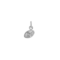 Pendentif ballon de rugby argent 925/1000 platiné