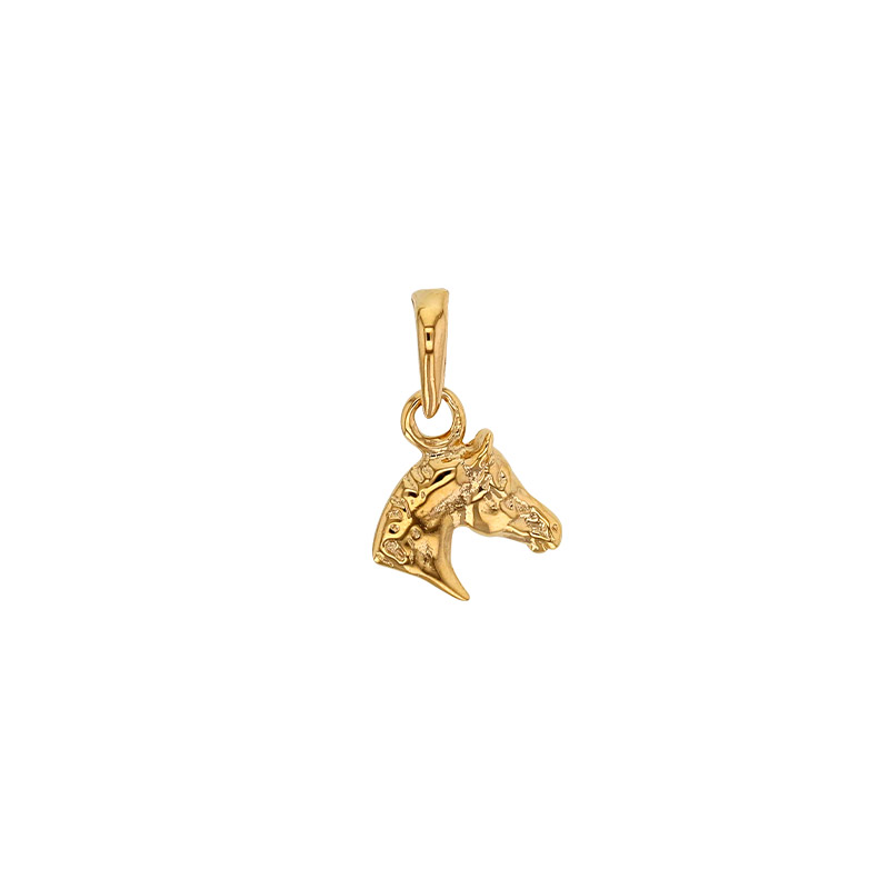 Pendentif cheval plaqué or