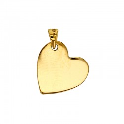 Pendentif coeur à graver, Or 750/1000