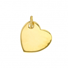 Pendentif coeur à graver, Plaqué or