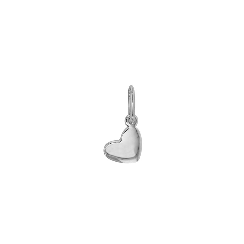 Pendentif coeur argent 925/1000 rhodié