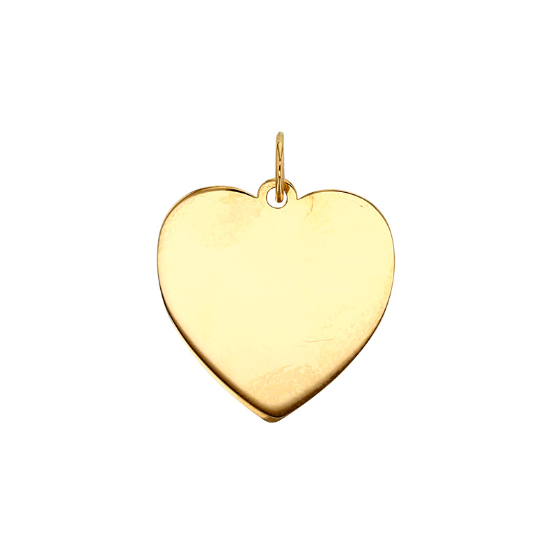 Pendentif coeur gravé Je t'aime, Or 750/1000