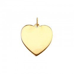 Pendentif coeur gravé Je t'aime, Or 750/1000