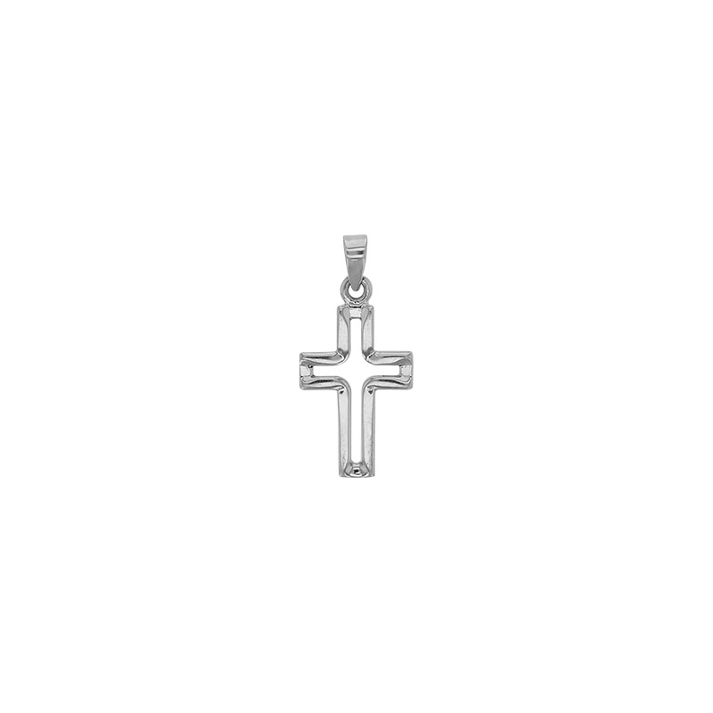 Pendentif croix ajourée, argent 925/1000