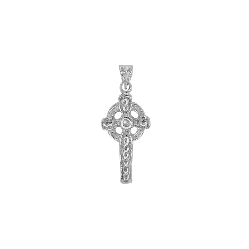 Pendentif croix celtique, argent 925/1000 rhodié