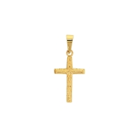 Pendentif croix ciselée, Or 375/1000