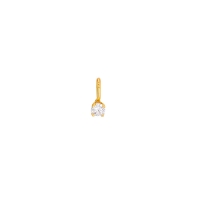 Pendentif diamant 0.04ct (serti griffes), Or 750/1000