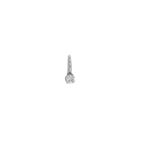 Pendentif diamant 0.04ct (serti griffes), Or blanc 750/1000