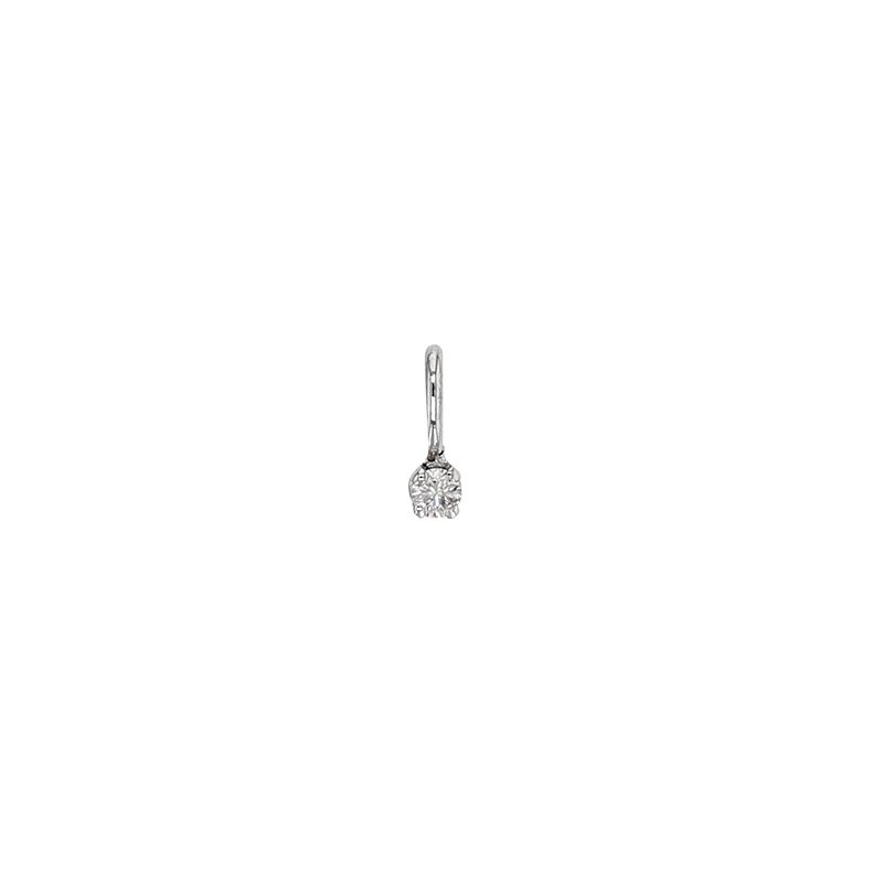 Pendentif diamant 0.04ct (serti griffes), Or 750/1000