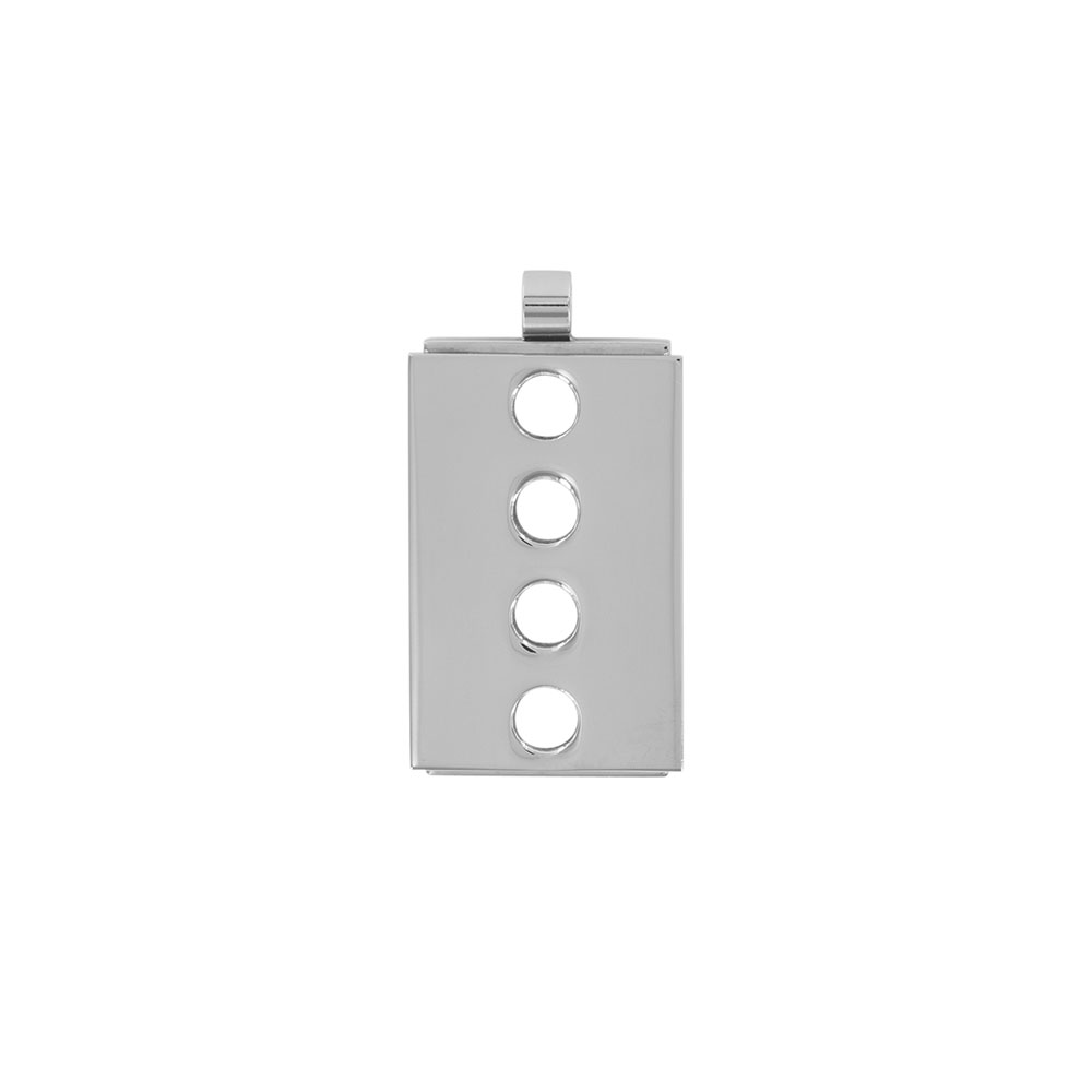 Pendentif en acier avec ronds ajourés