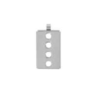 Pendentif en acier avec ronds ajourés