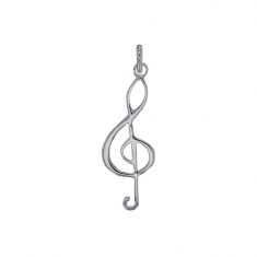 Pendentif en argent 925/1000 - clef de sol