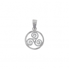 Pendentif en argent 925/1000 - triskèle encerclé