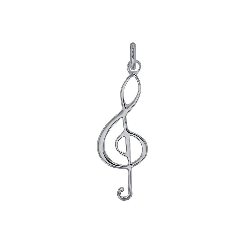 Pendentif en argent 925/1000 - clef de sol