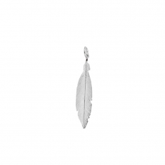 Pendentif en argent rhodié 925/1000 - plume