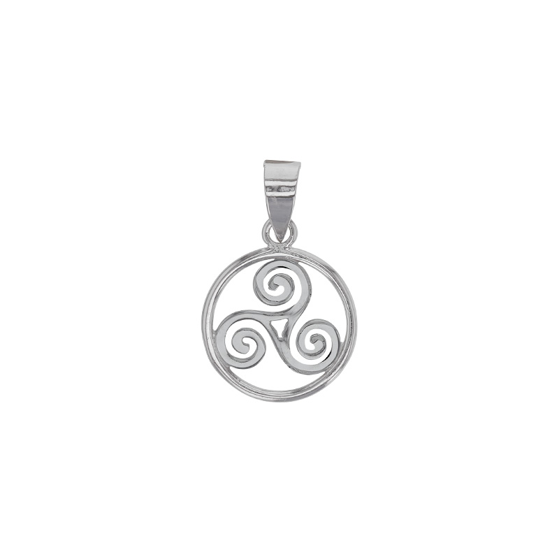 Pendentif en argent 925/1000 - triskèle encerclé