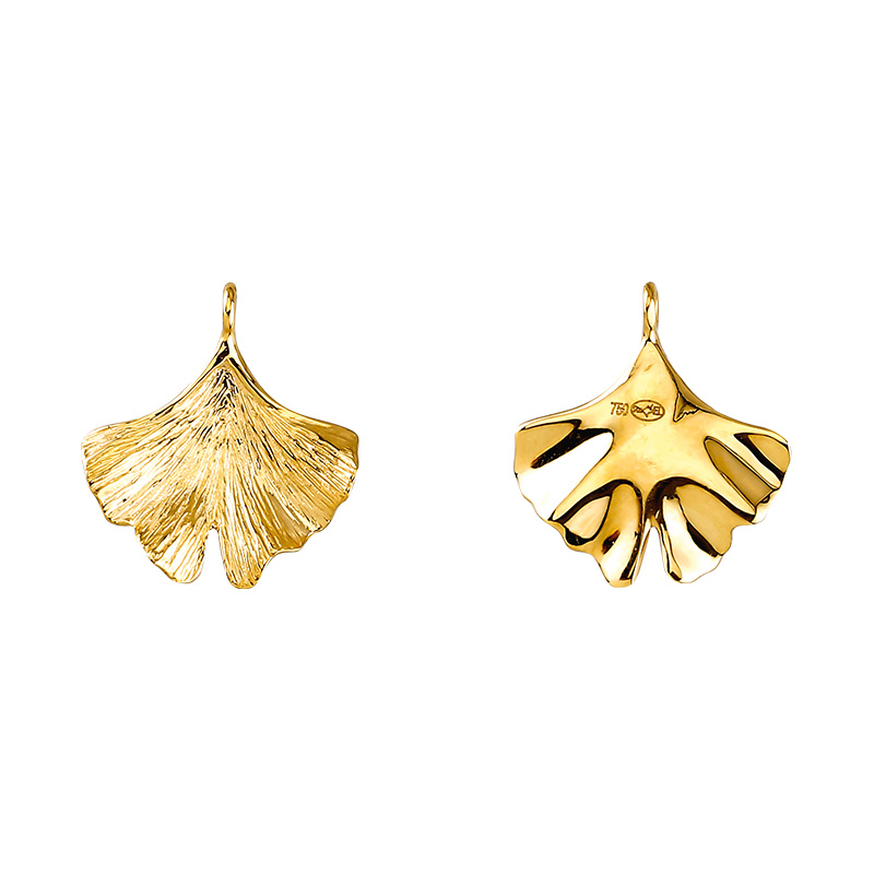 Pendentif feuille de Ginkgo en Or 750/1000