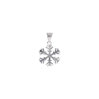 Pendentif Flocon de neige en Or blanc 375/1000