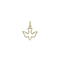 Pendentif forme colombe Esprit-Saint, plaqué or