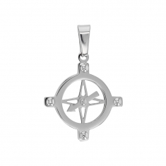Pendentif homme Acier boussole
