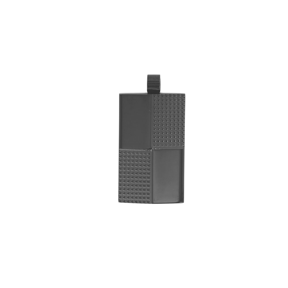 Pendentif homme rectangle noir avec relief