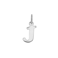 Pendentif lettre A en italique, argent 925/1000 rhodié