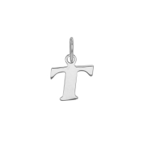 Pendentif lettre A en italique, argent 925/1000 rhodié