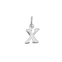 Pendentif lettre A en italique, argent 925/1000 rhodié