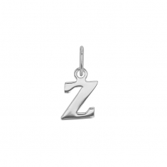 Pendentif lettre A en italique, argent 925/1000 rhodié