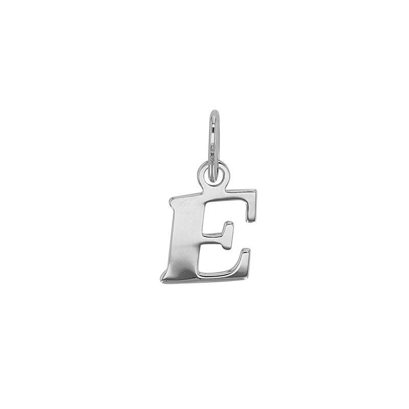 Pendentif lettre A en italique, argent 925/1000 rhodié