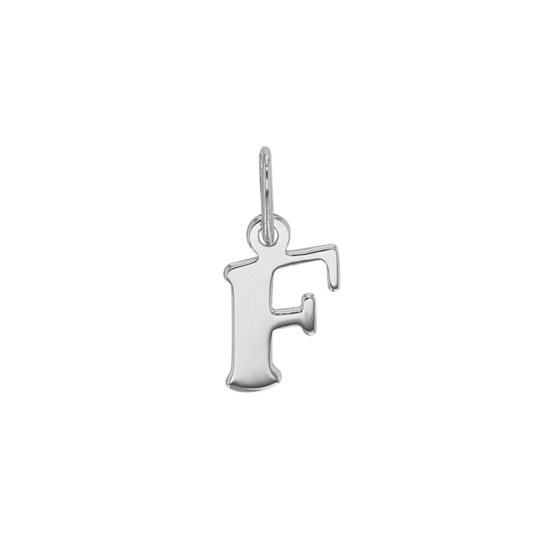 Pendentif lettre A en italique, argent 925/1000 rhodié