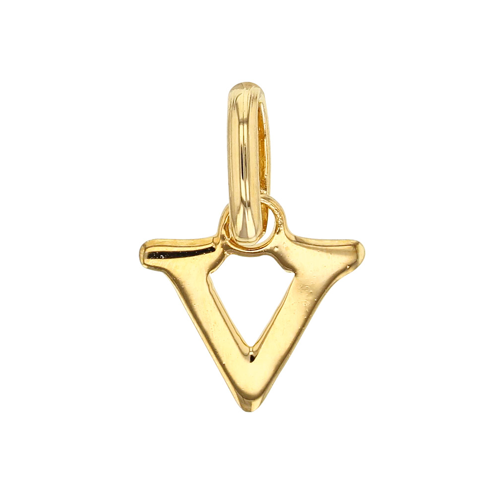 Pendentif lettre A plaqué or