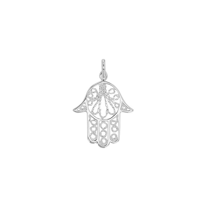 Pendentif main de Fatma, grand modèle, argent 925/1000