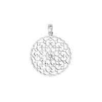 Pendentif motif rosace, argent 925/1000