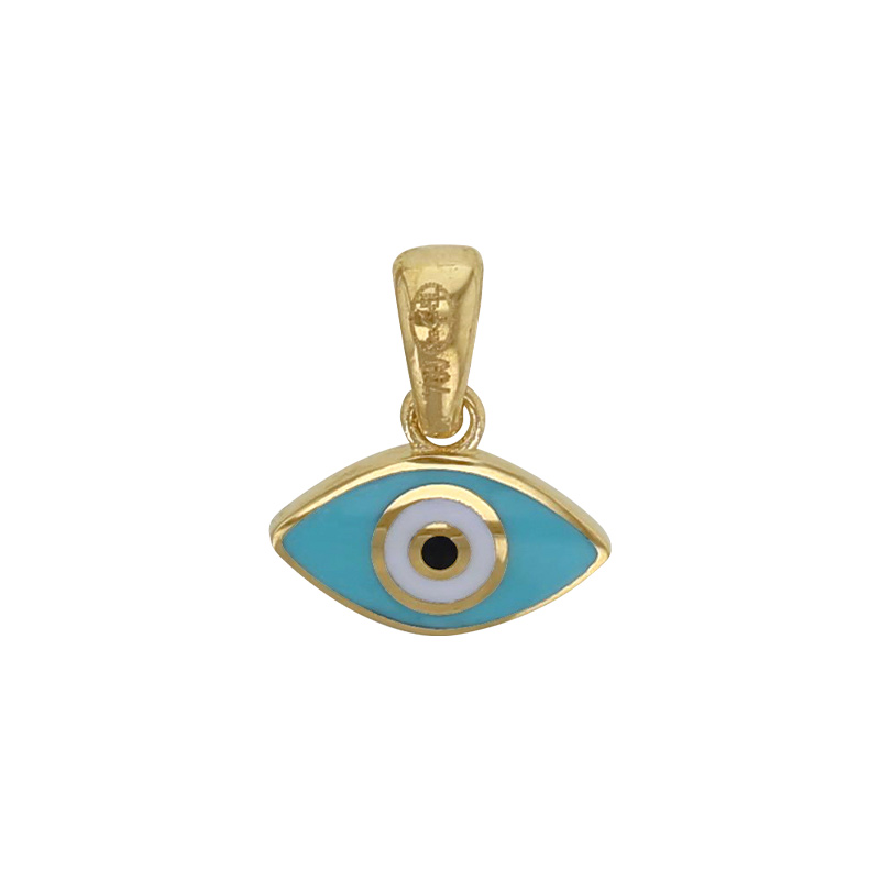 Pendentif oeil en émail, Or 750/1000