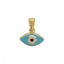 Pendentif oeil en émail, Or 750/1000