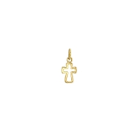Pendentif Or 375/1000 en forme de petite croix ajourée
